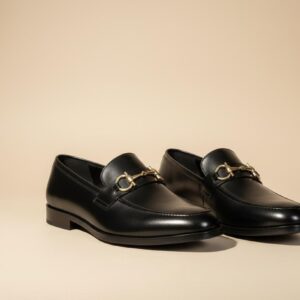 mens-black-leather-horsebit-shoes