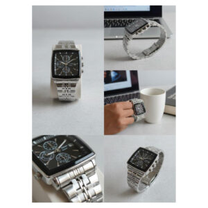 Silver-Tone Stainless Steel Men's watch