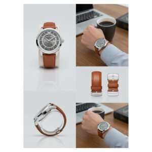 Men's Automatic Leather Strap Watch